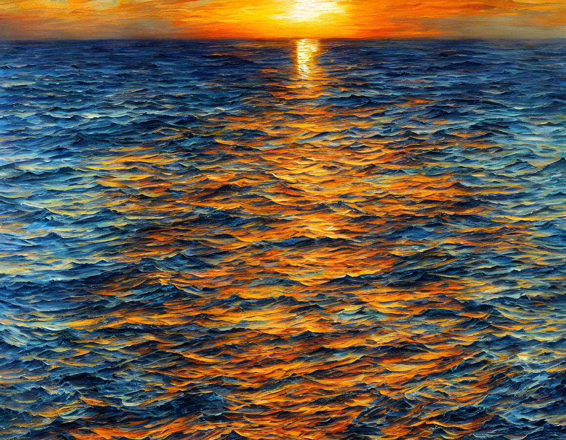 Sunset over the Sea