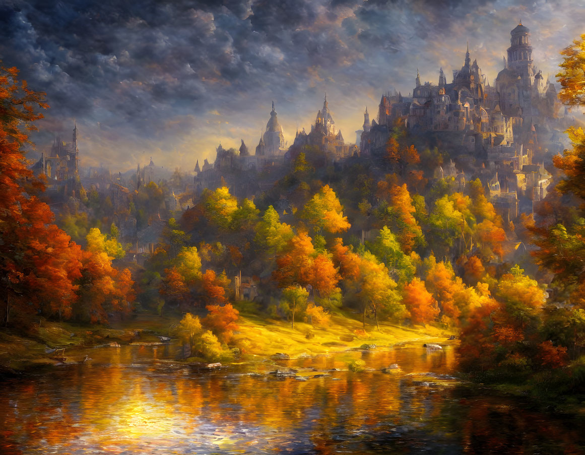 Castle in the Autumn Forest