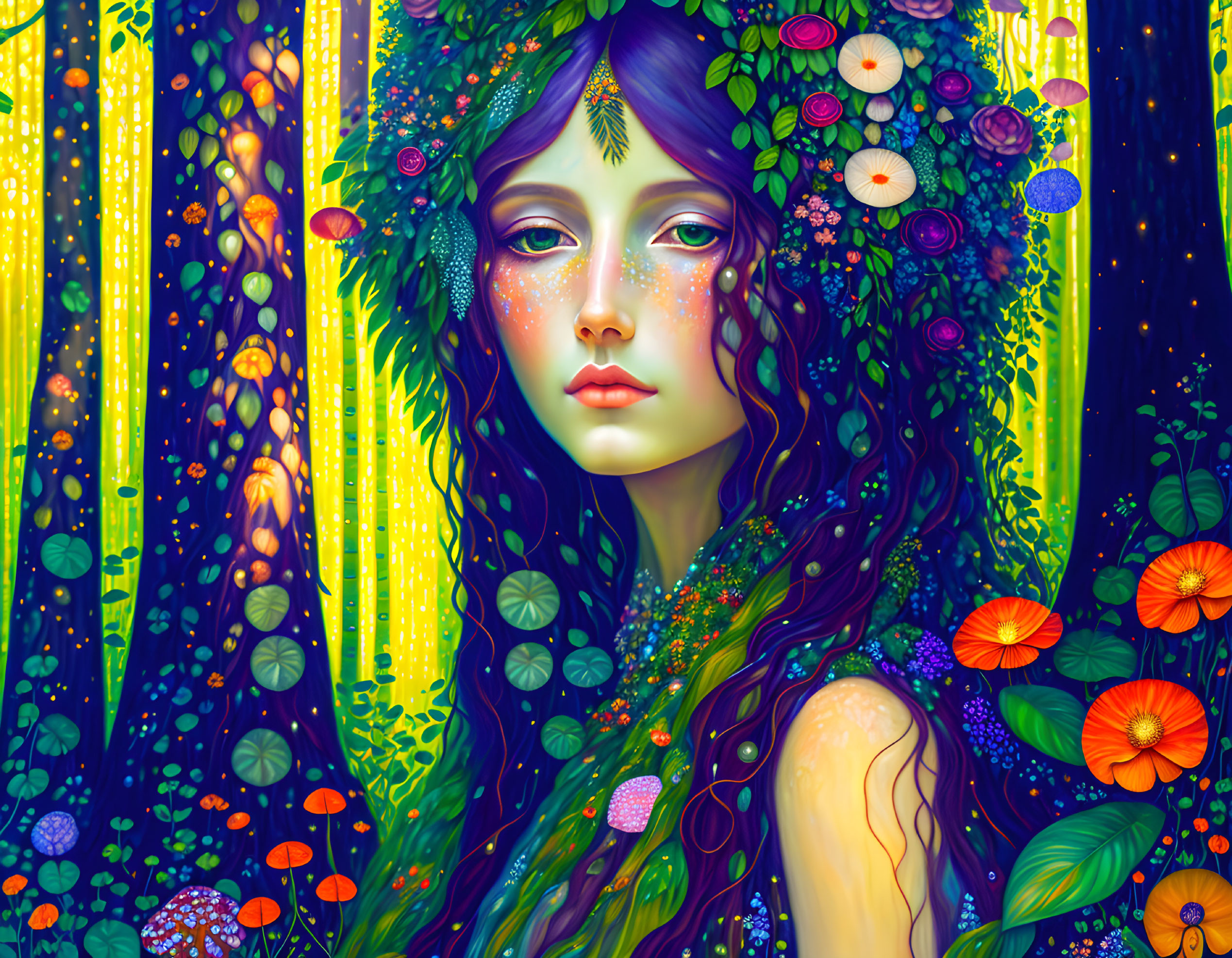 Portrait of a Forest Fairy at Sunset