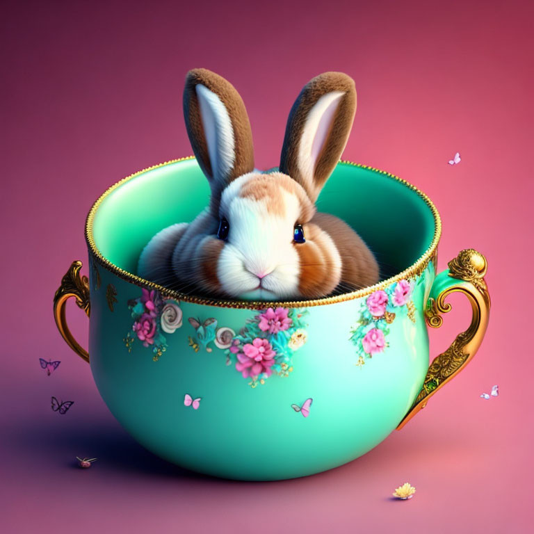 Cute Bunny in Cup