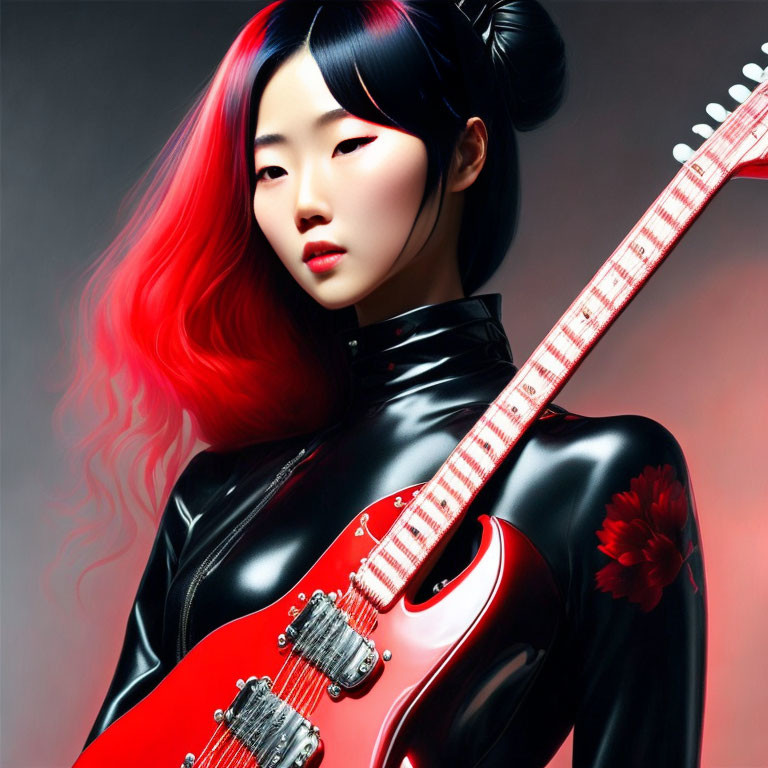 Japanese female guitar player