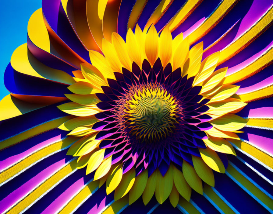 Sunflower: 3D abstract modern art