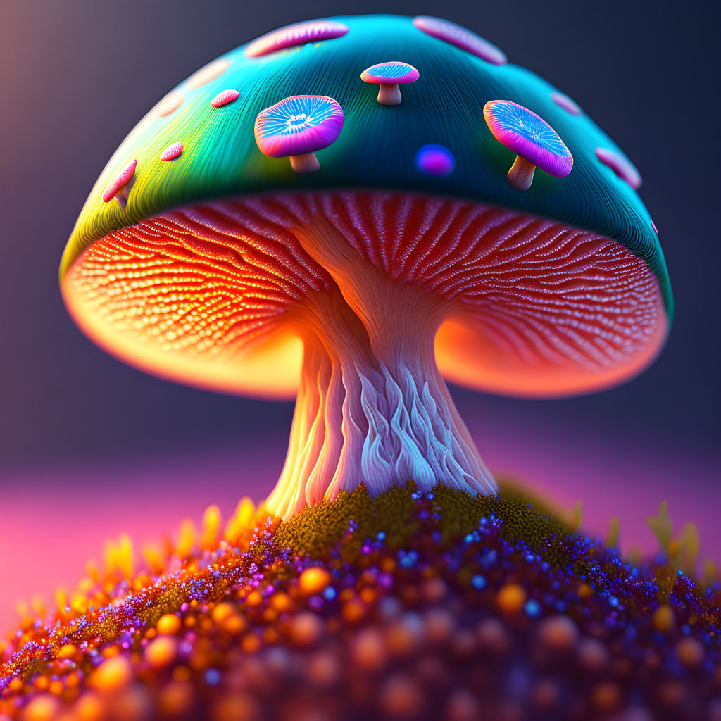Colorful mushroom 