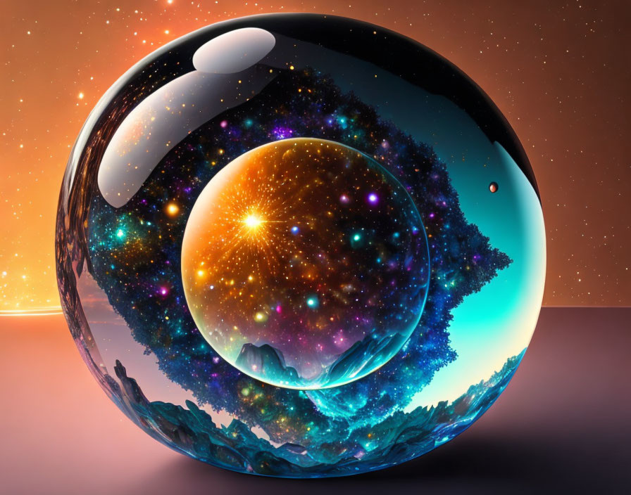 The universe inside a crystal ball 