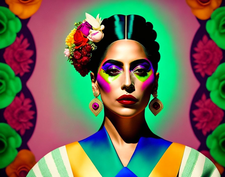 Lady Gaga by Frida Kahlo