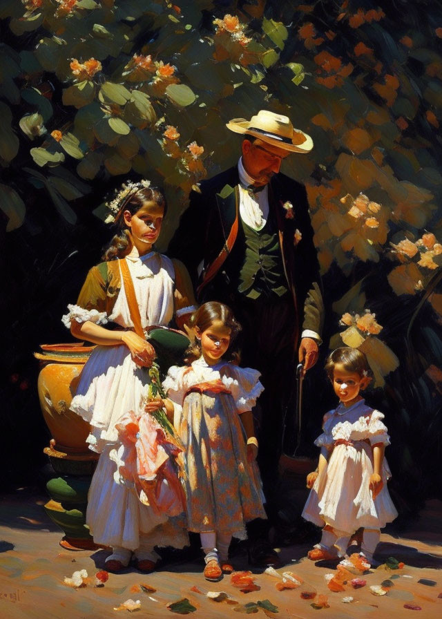 A family in the style of Sorolla