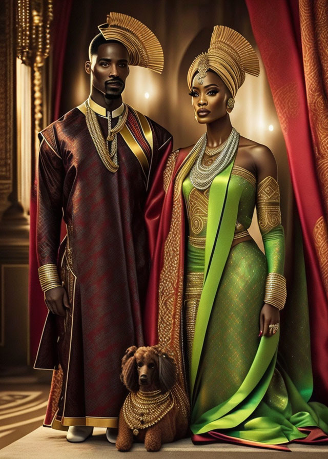 The Arnolfini portrait as African royalty