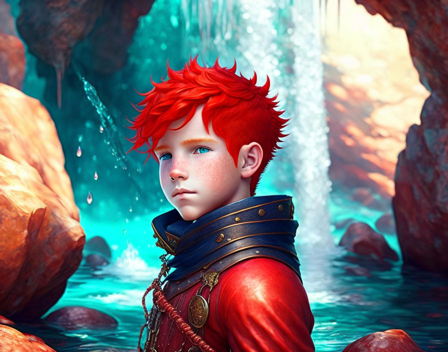 Boy with red hair 
