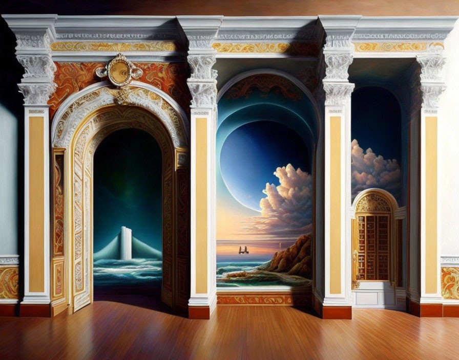 Painting in the style of Trompe l'oeil