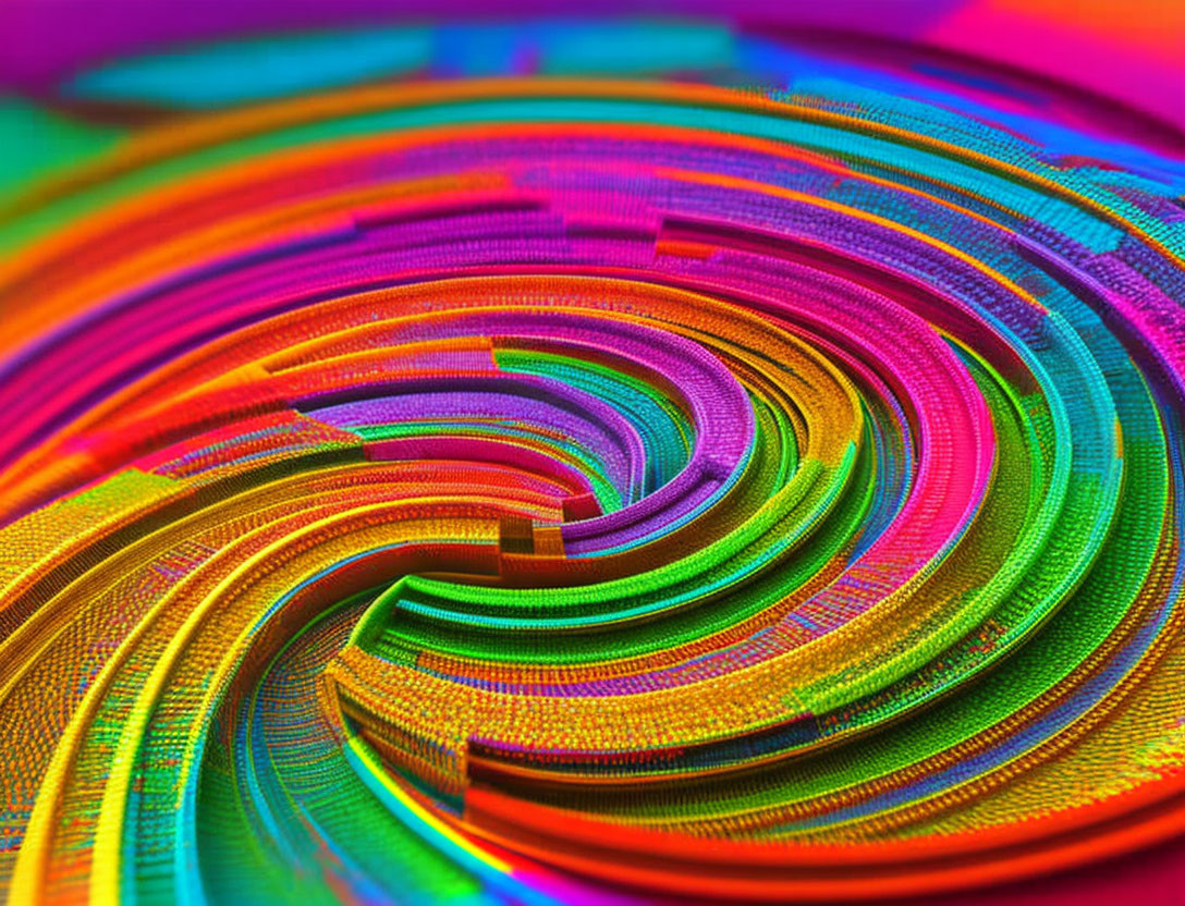 Colored Spiral Lines