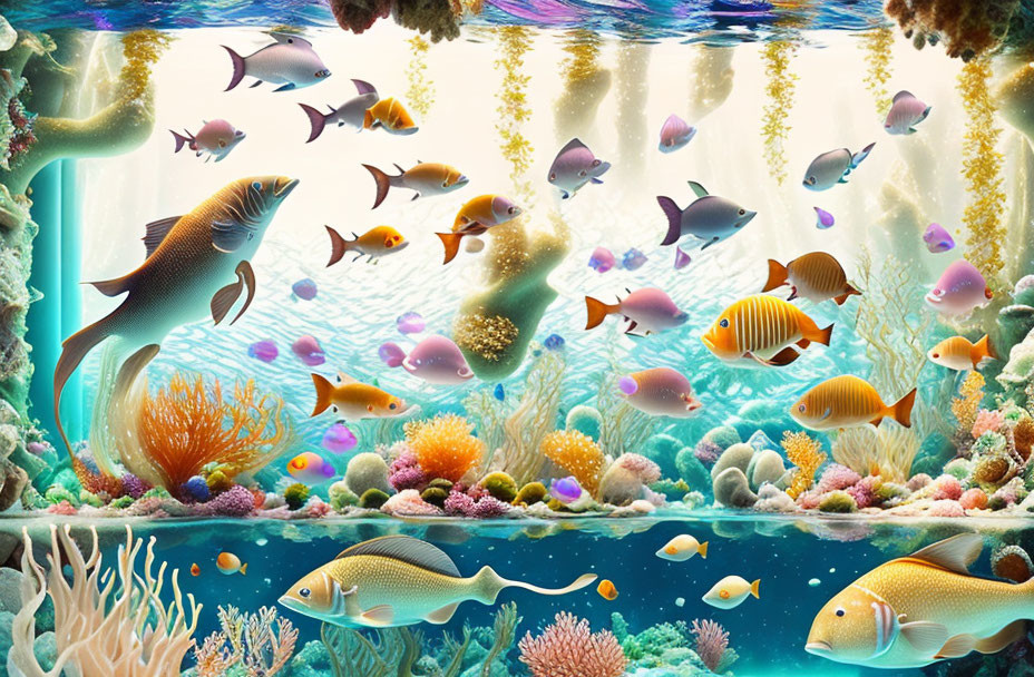 Beautiful fairytale underwater life