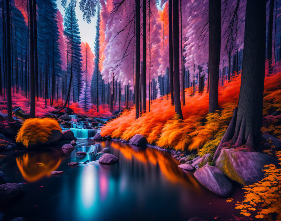 Forest in infrared light
