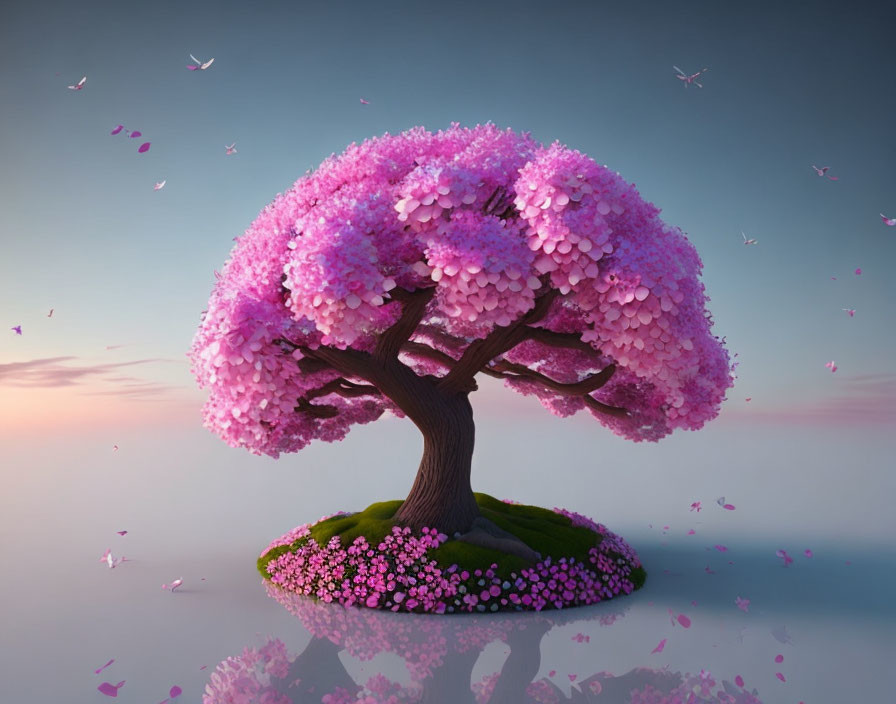 3D cherry blossoms
