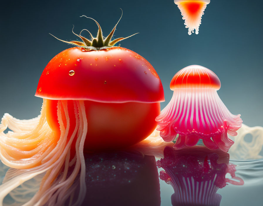 Tomato and jellyfish
