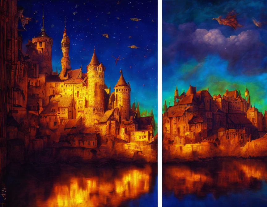 Landscape "castles at night"