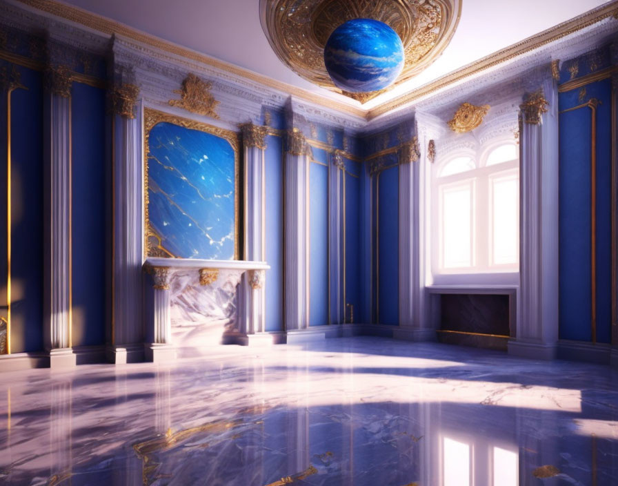 Blue marble room, AI Model CNN