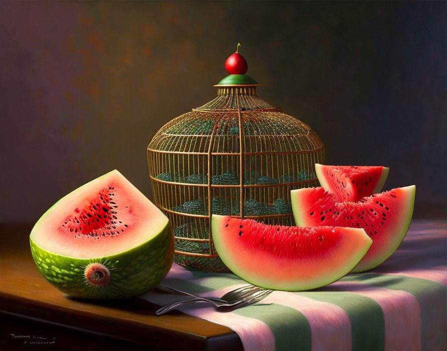 Watermelon on the table