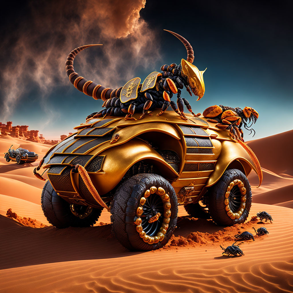 Scorpion King in mechanical dessert