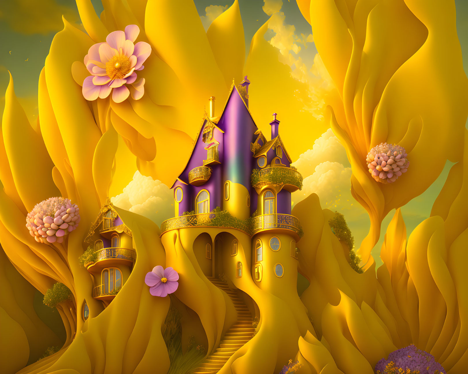 The Purple House.............. in a Yellow Fantasy