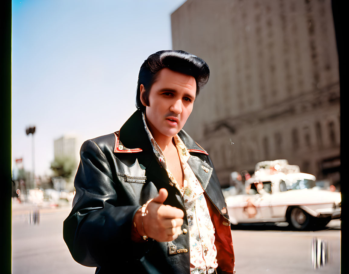 Elvis Presley retro cosplay