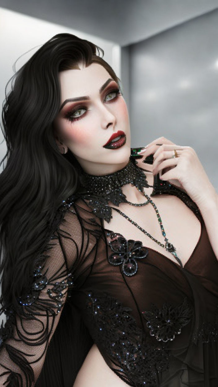 beautiful gothic girl  II