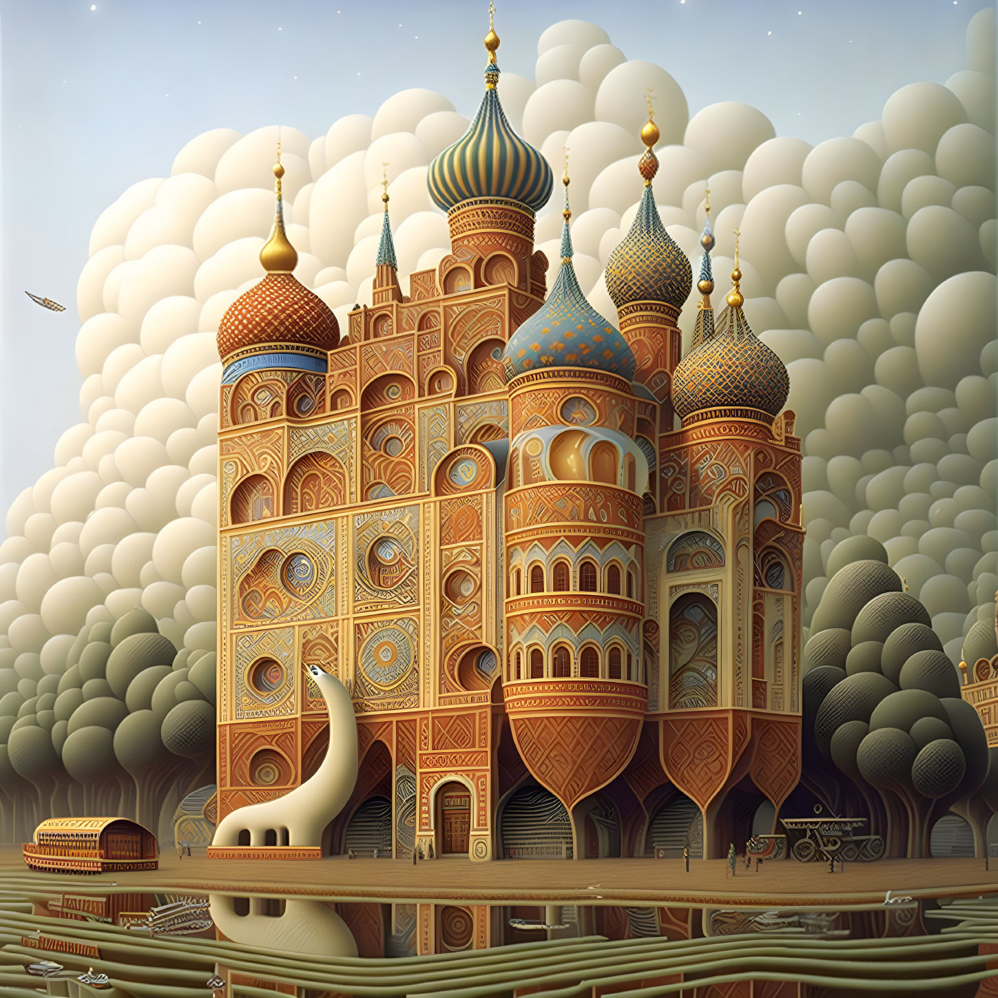 surreal Moscow by Jacek Yerka