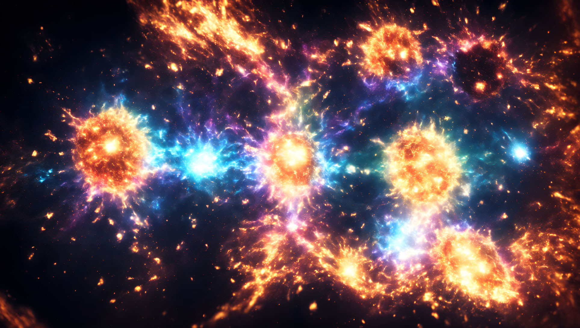 Stars Exploding 