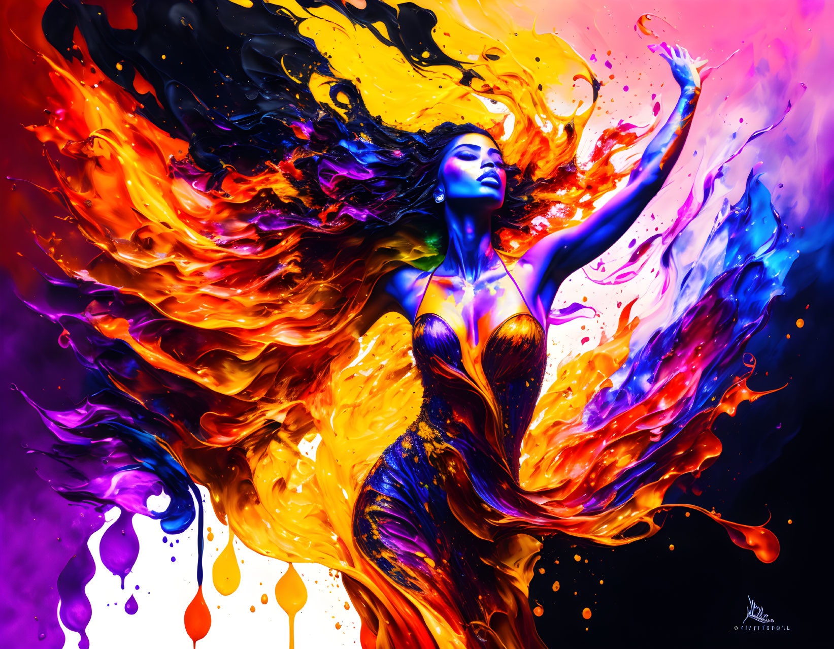 Dancing Flames: An Energetic Masterpiece