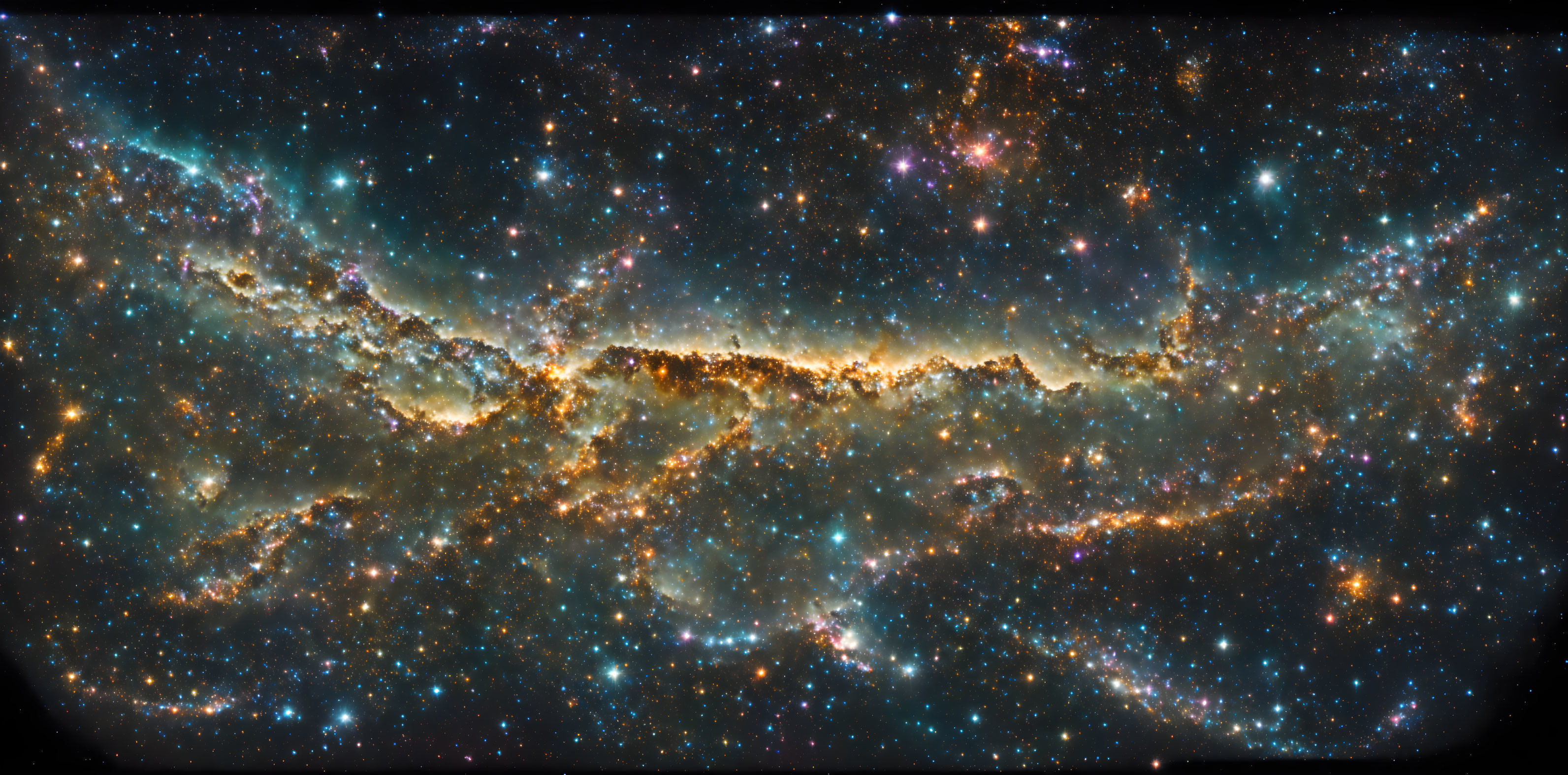 Stunning Panoramic View of Milky Way Galaxy's Stars and Cosmic Dust
