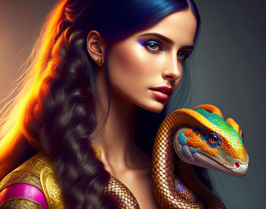 Snake and Girl