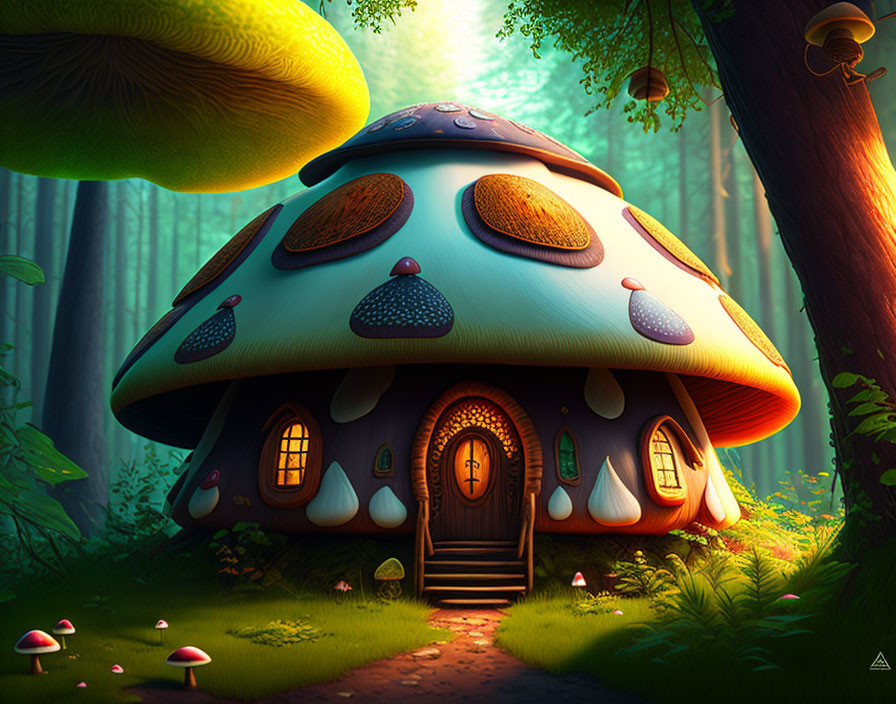  house in a big mushroom