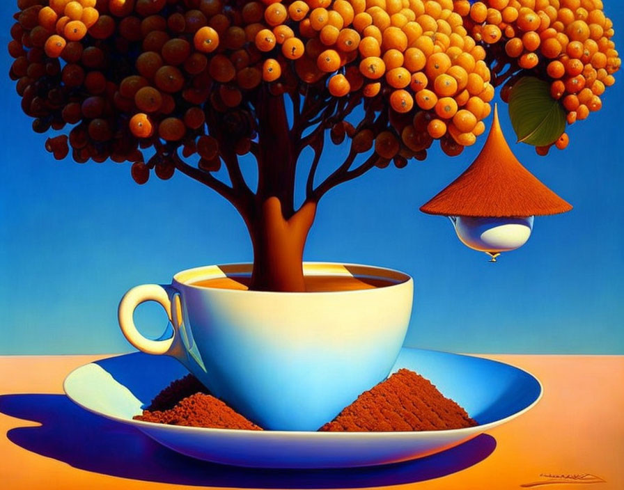 Cup of coffee tree