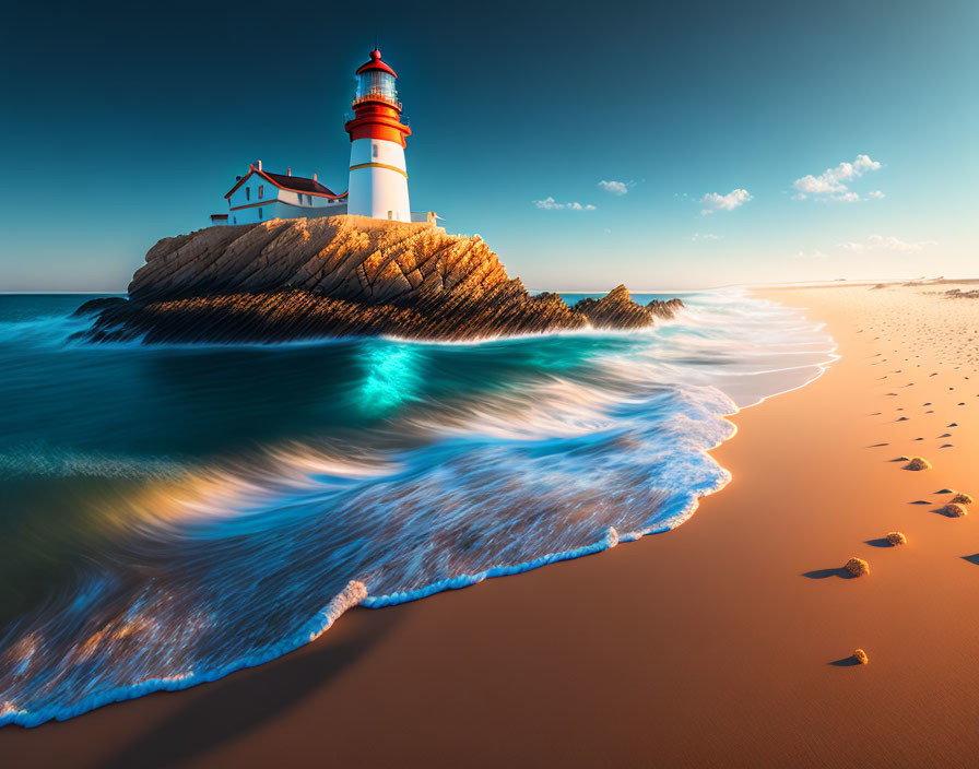 Lighthouse, beach and beauty