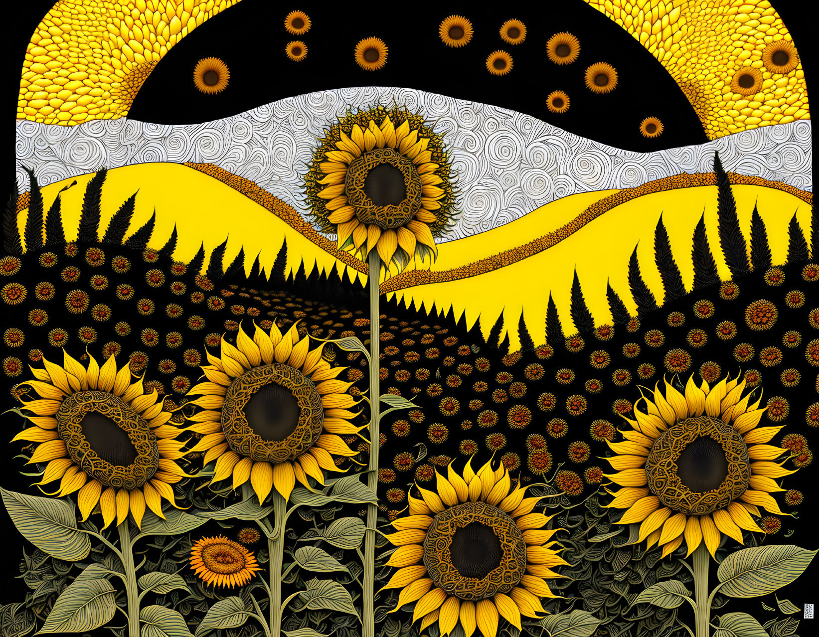 Sunflowers meadow