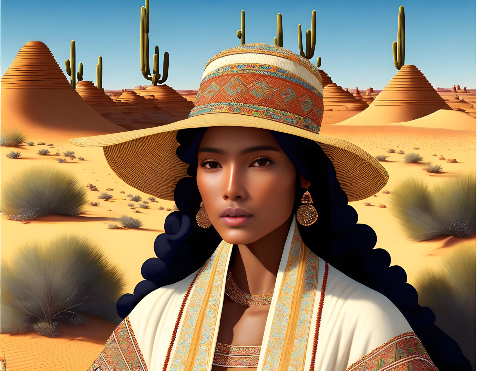 Woman in the dessert
