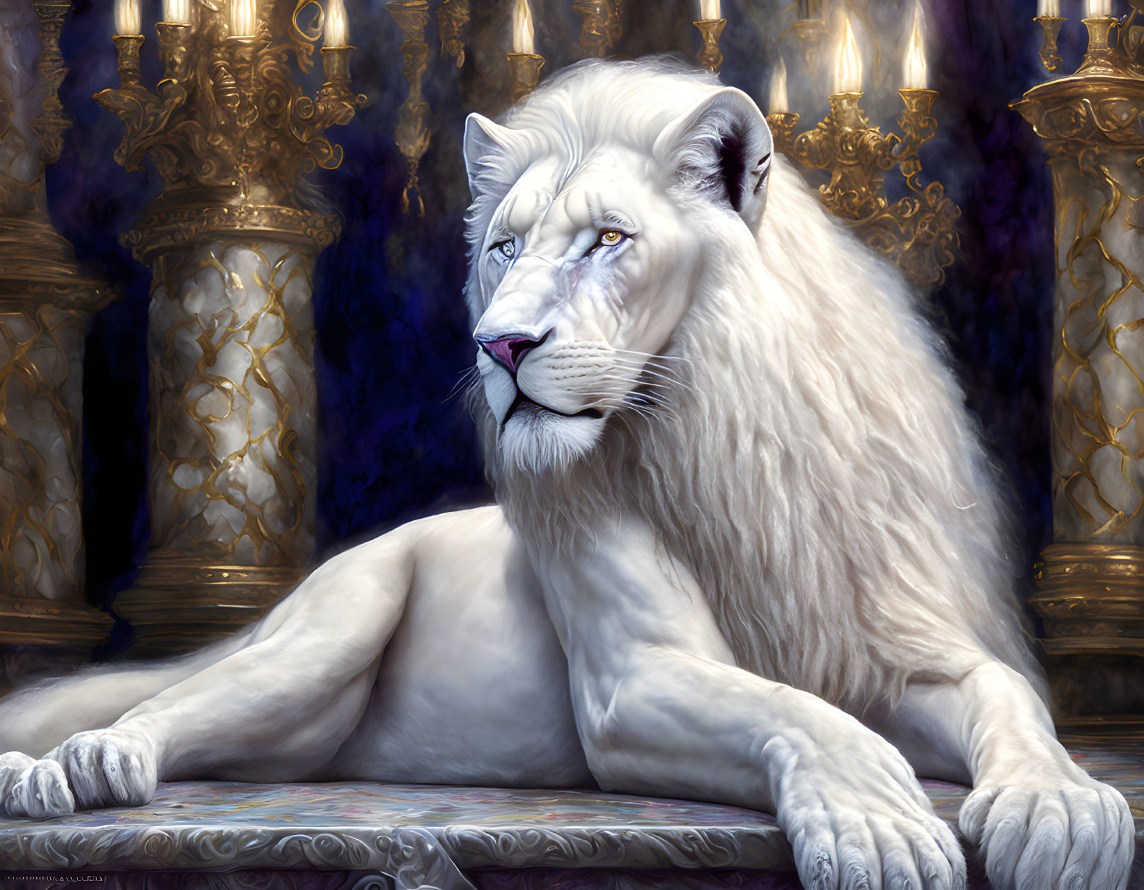 Weißer Löwe
