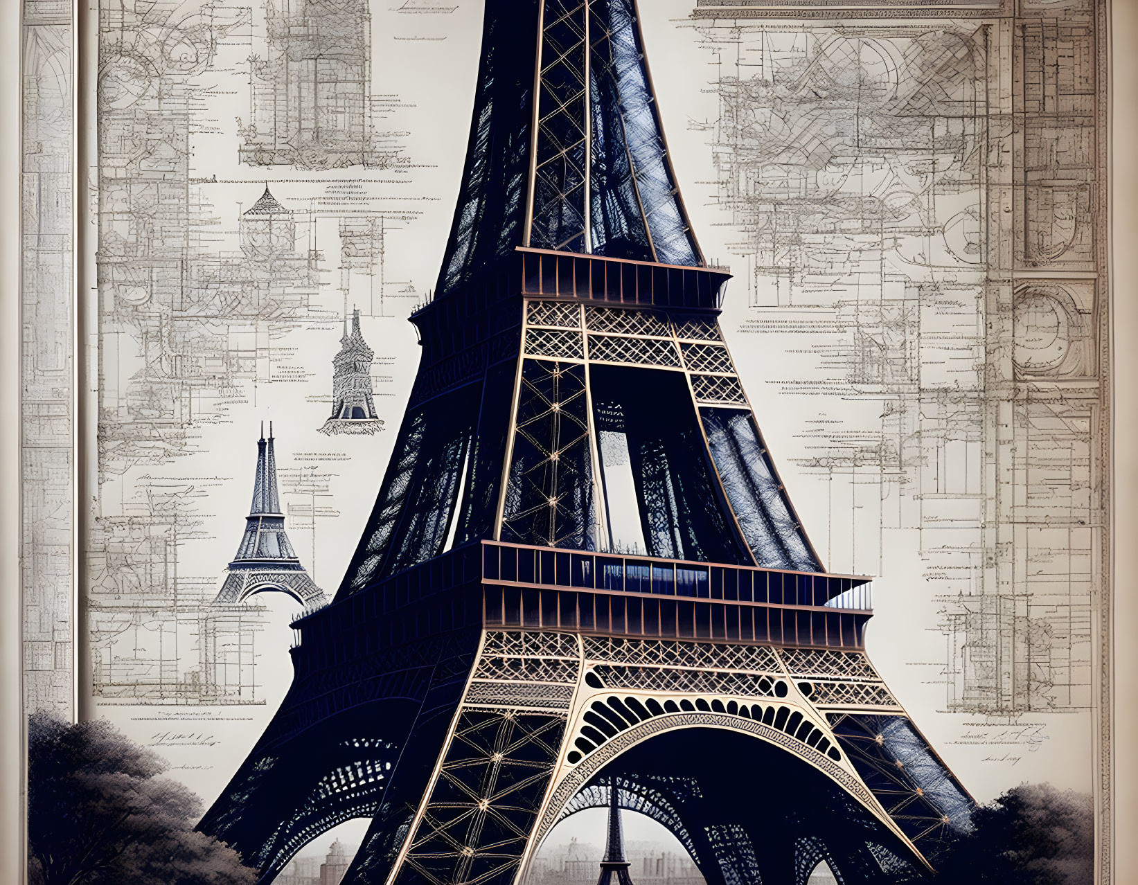 Eiffel Tower Building Plan