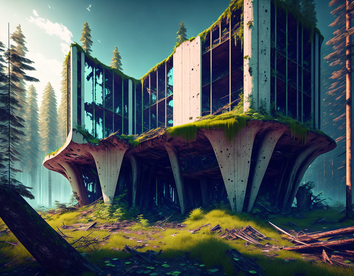 Futuristic Ruins Left To Rot