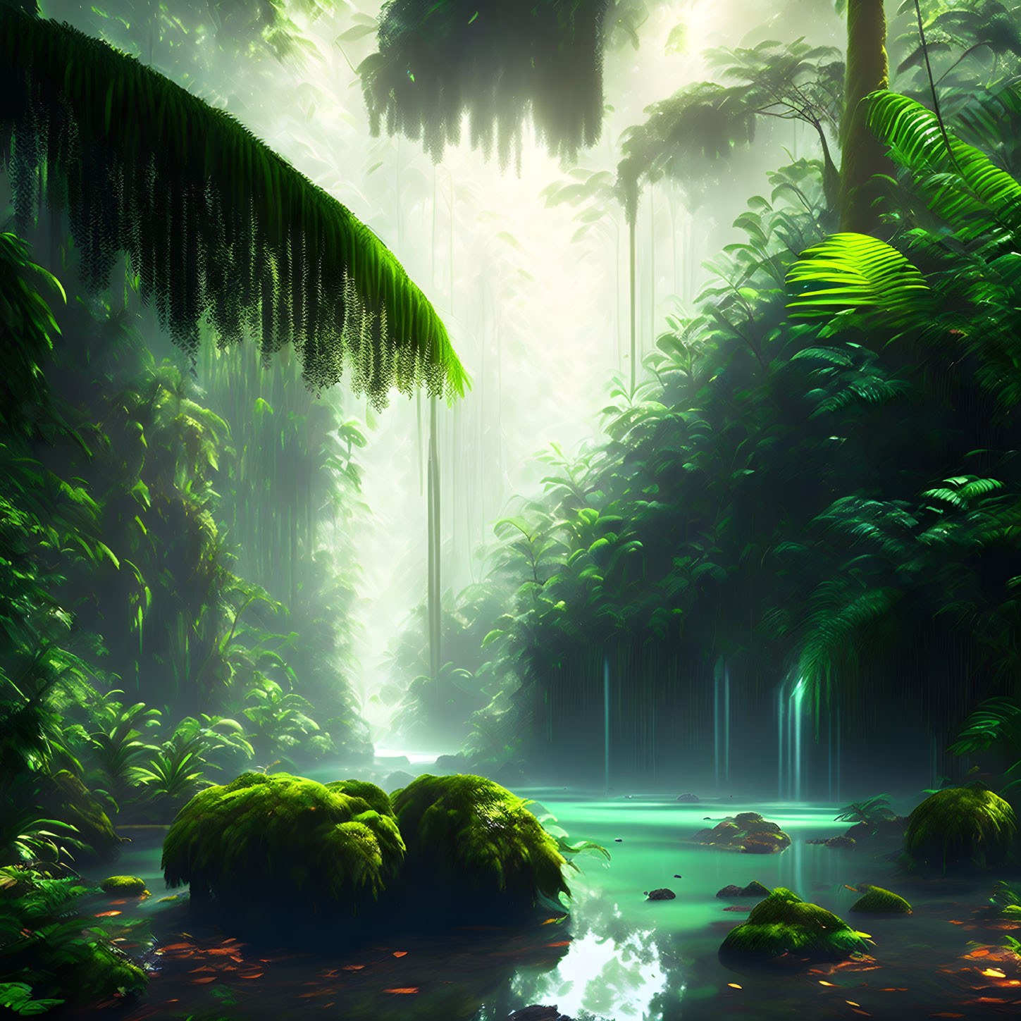 morning in rainforest