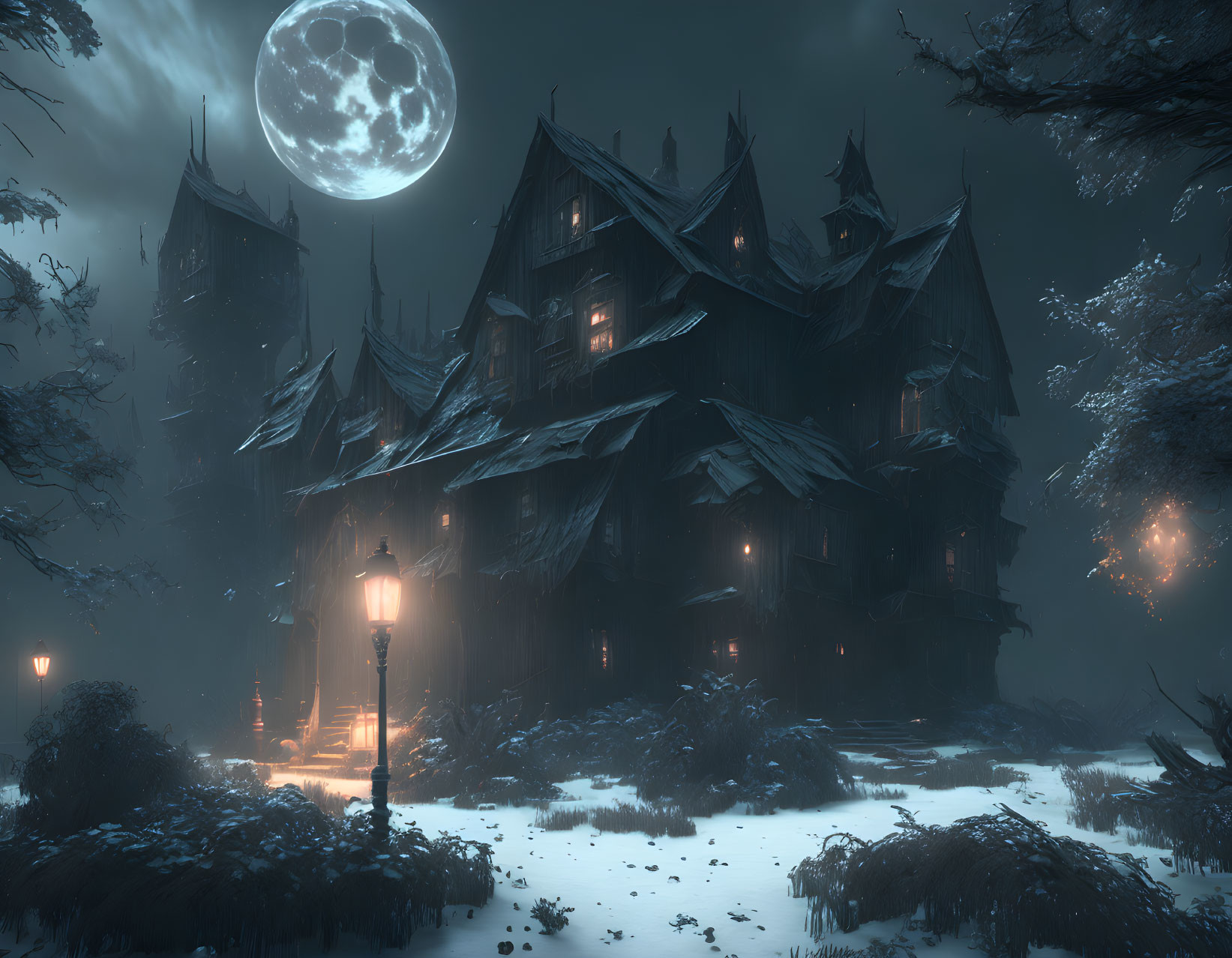 The Sinister Manor in the Dark Forest