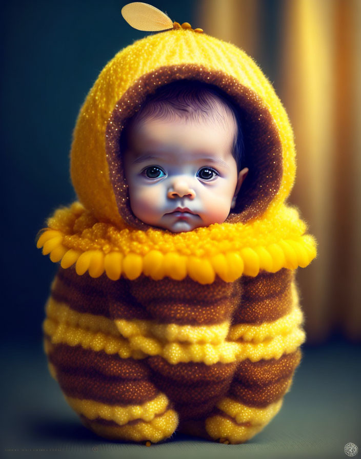 baby in a bee costume