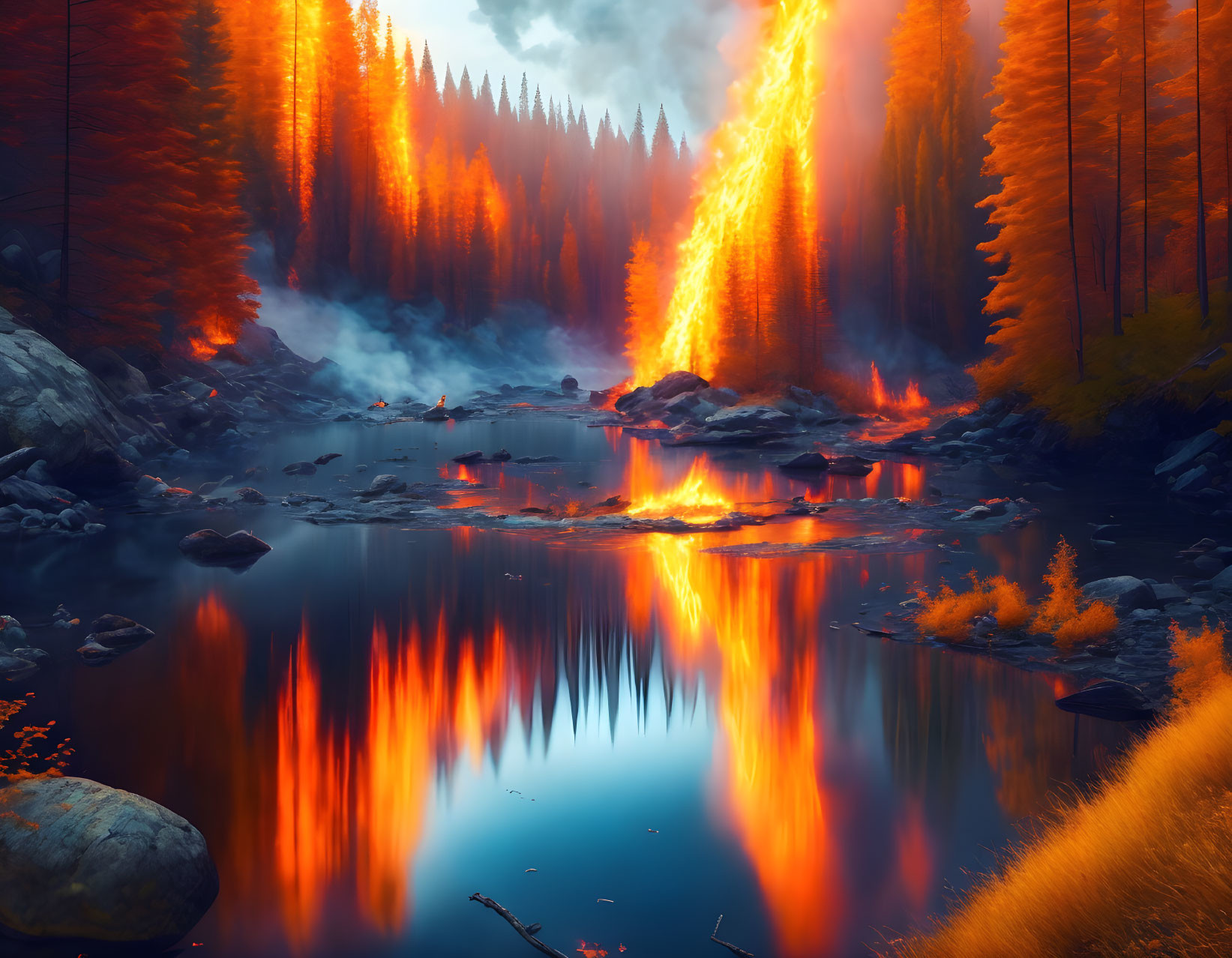 fire in forest