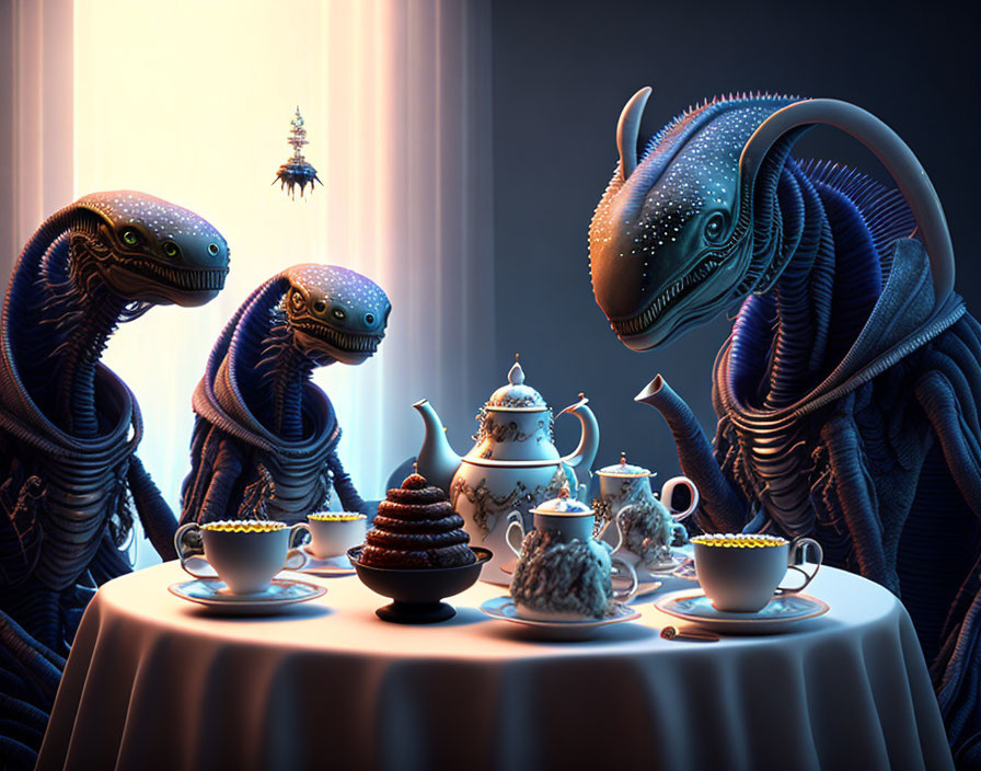 alien tea party 