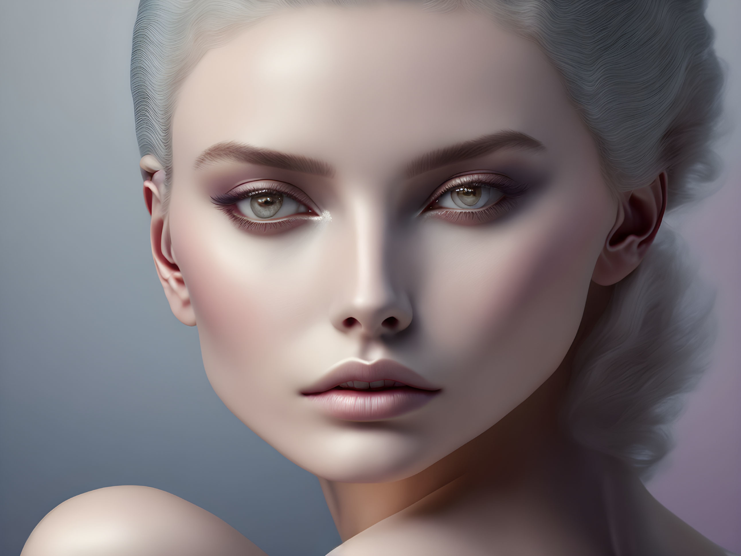 Virtual Beauty: Detailed Makeup Portrait