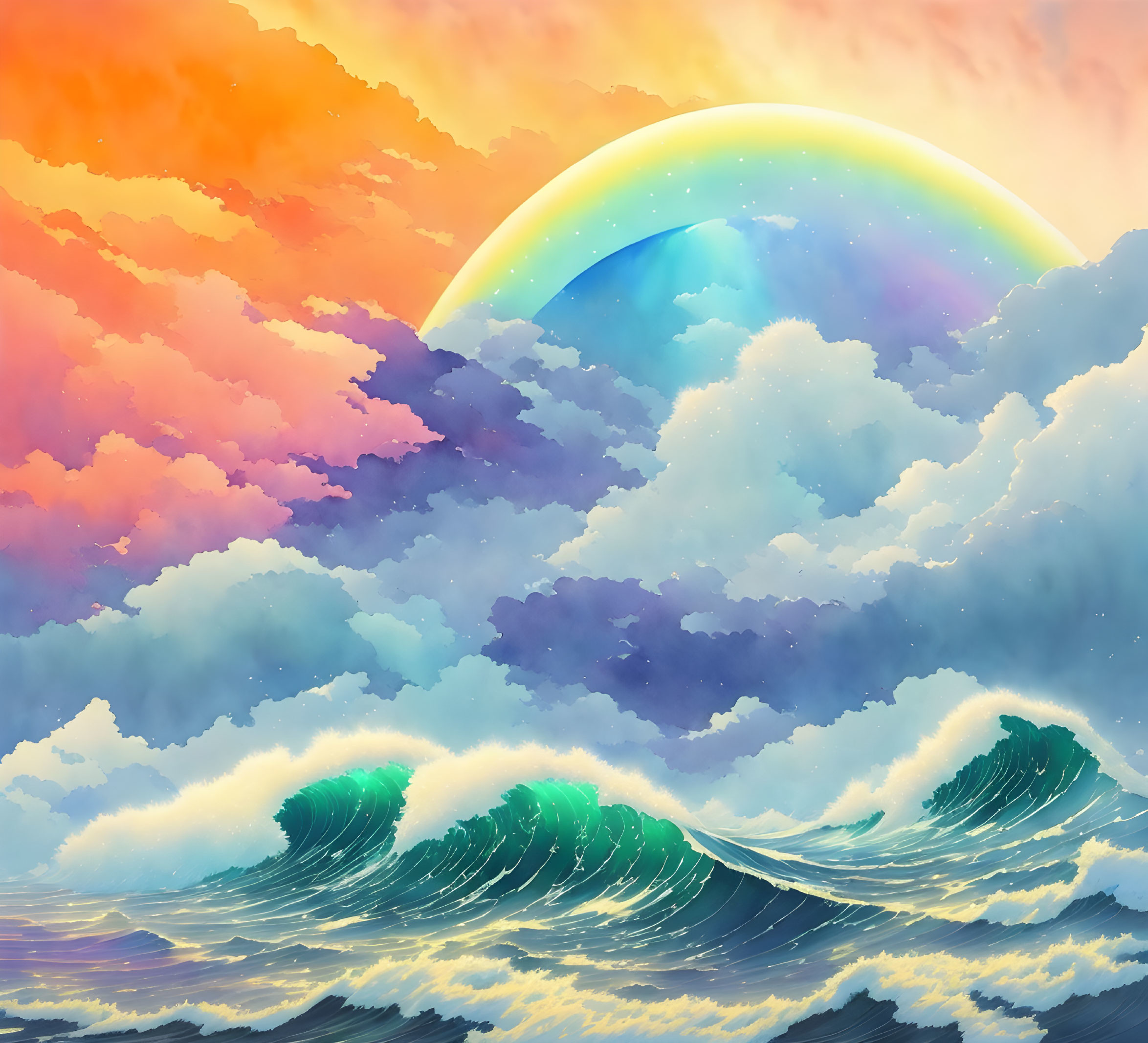 Stormy Seas and Rainbow Skies