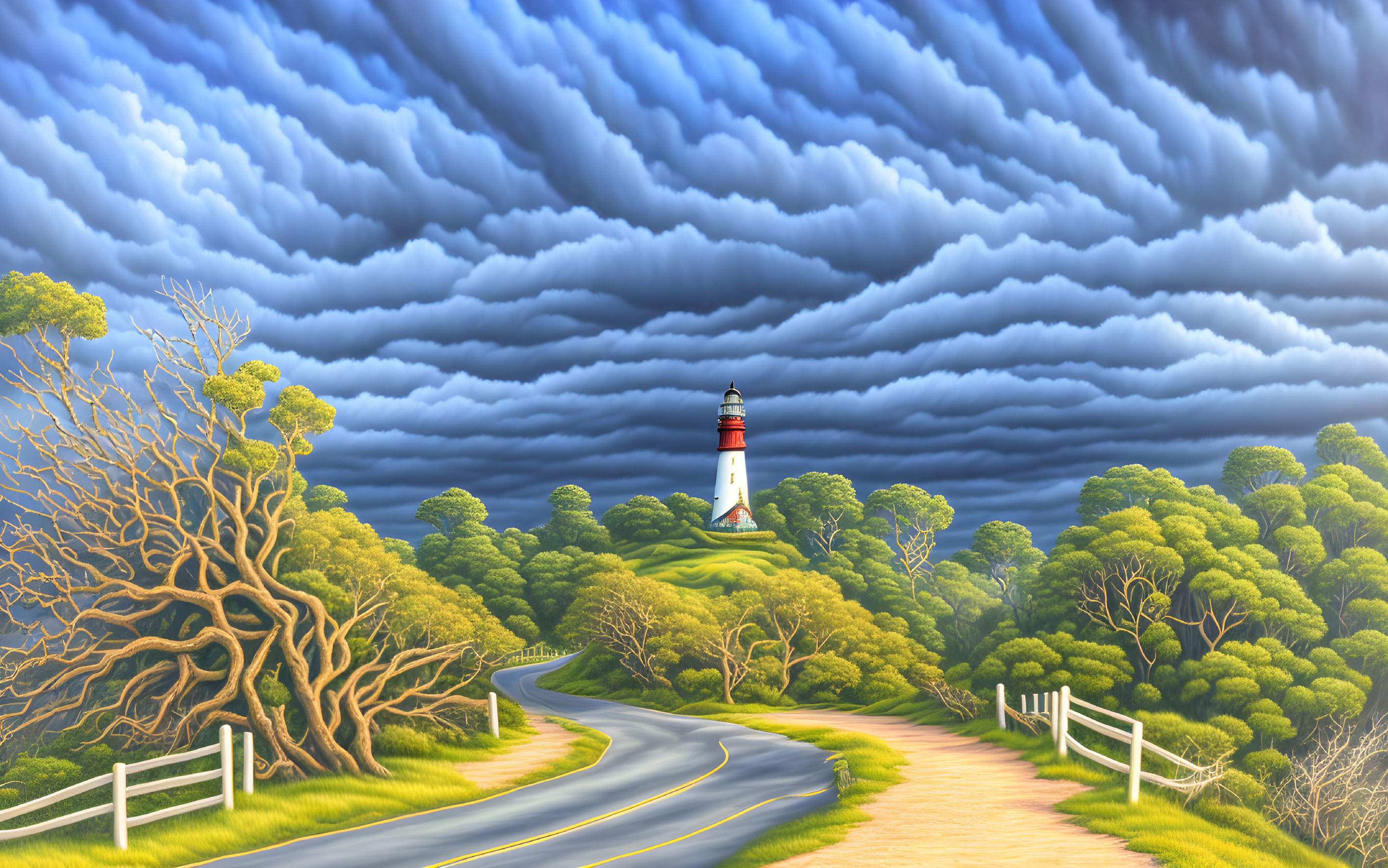 Lighthouse's Mystical Path