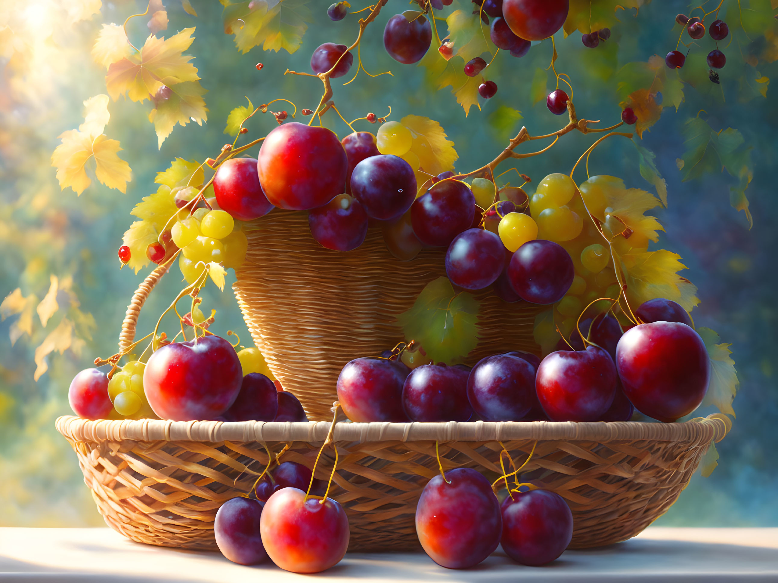 Sunlit Grape Harvest