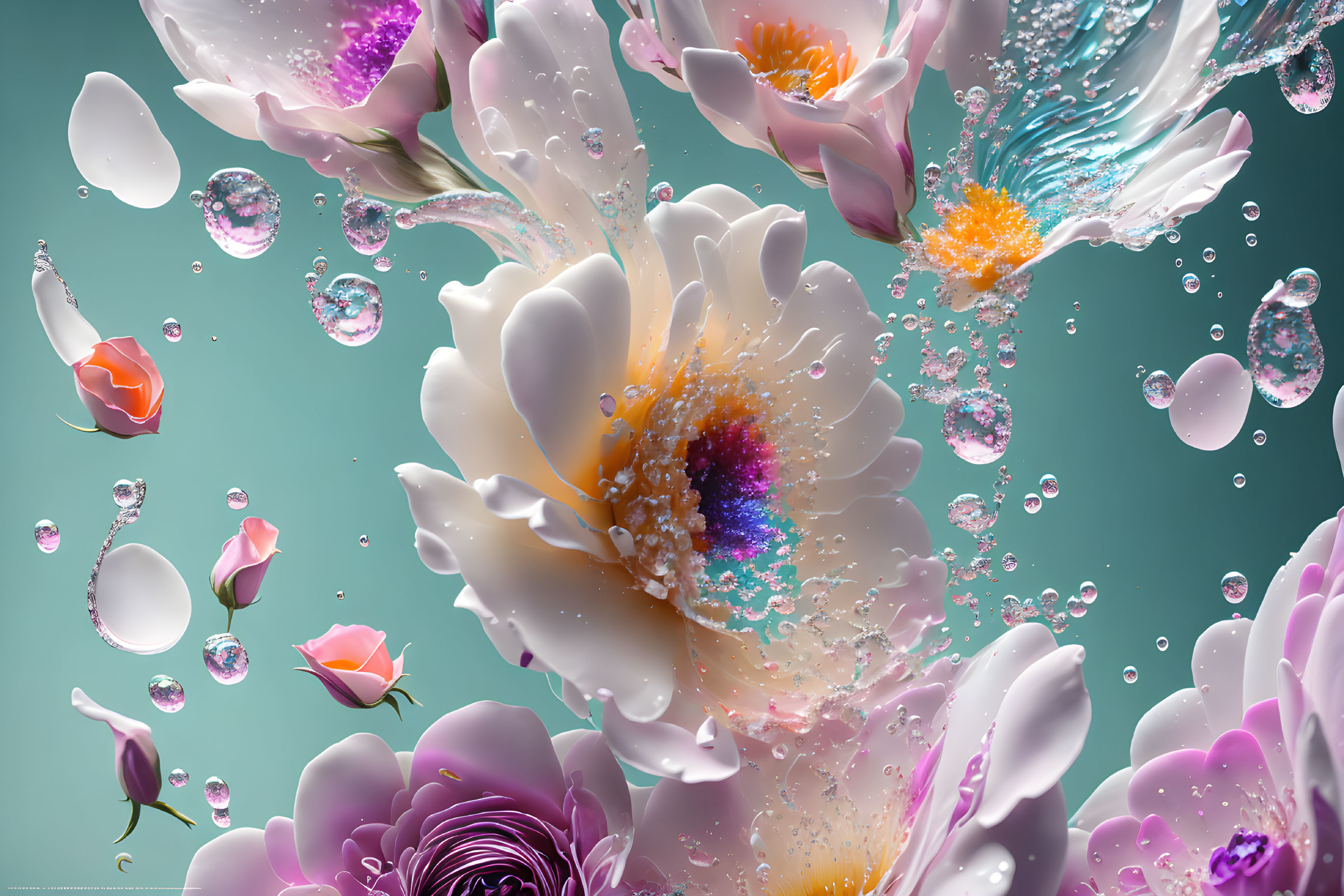 Enchanting Floral Underwater Wonderland