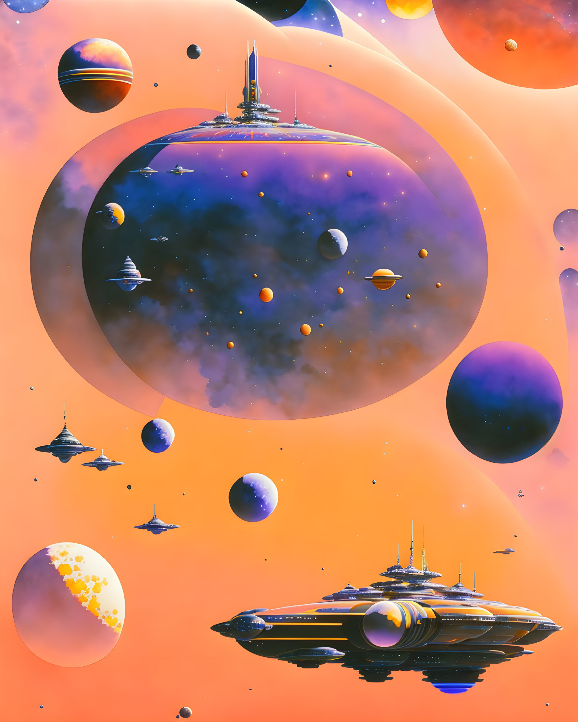 Cosmic Odyssey: A Colorful Space Adventure