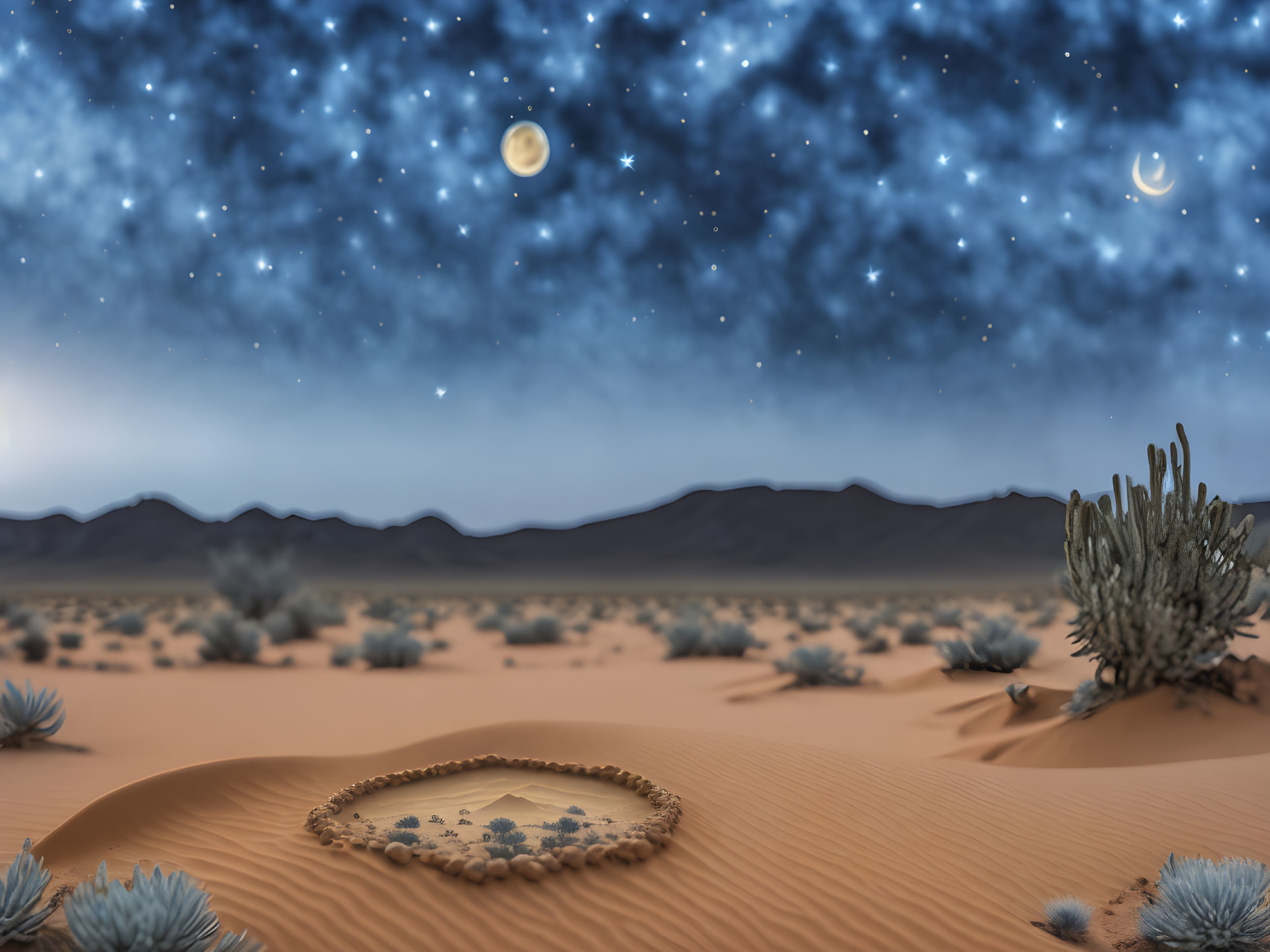 Twin Moons: Desert Dreamscape